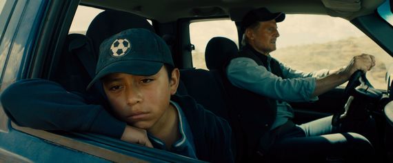 Jacob Perez and Liam Neeson in The Marksman Jacob Perez and Liam Neeson in The Marksman