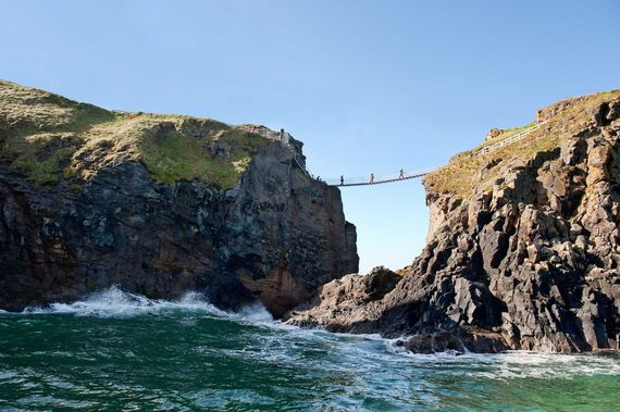 Carrick-a-Rede Rope Bridge, in Ballycastle, County Antrim. Carrick-a-Rede Rope Bridge, in Ballycastle, County Antrim.