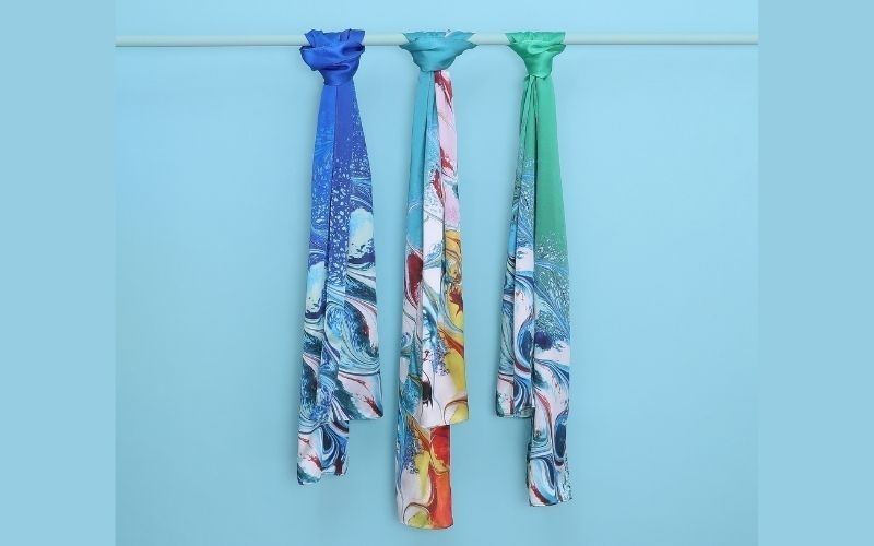 Long silk Irish scarf from Baileo