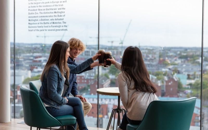 A pint at the Guinness Storehouse Gravity Bar. Credit: Tourism Ireland