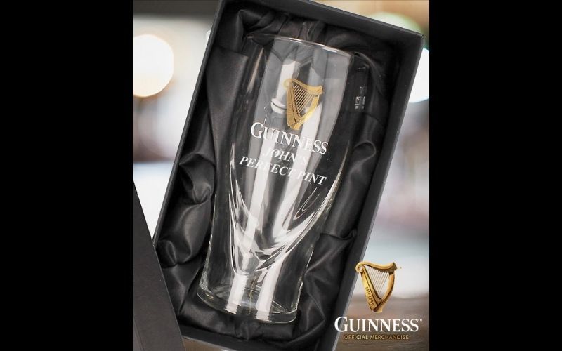 Make your present extra special this year with a thoughtful holiday message on a Guinness' pint glass
