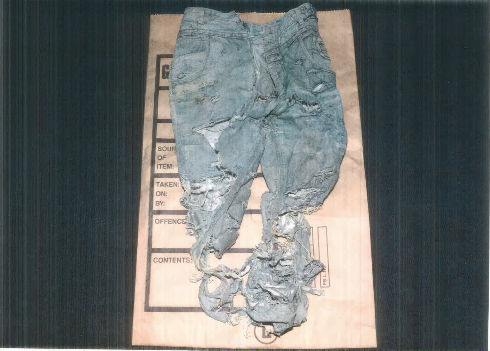 Missing: At the time of her discovery, she was wearing a pair of blue ‘Lee’ jeans (sized 33/31) and brown laced shoes (size 39) with white socks. Missing: At the time of her discovery, she was wearing a pair of blue ‘Lee’ jeans (sized 33/31) and brown laced shoes (size 39) with white socks.