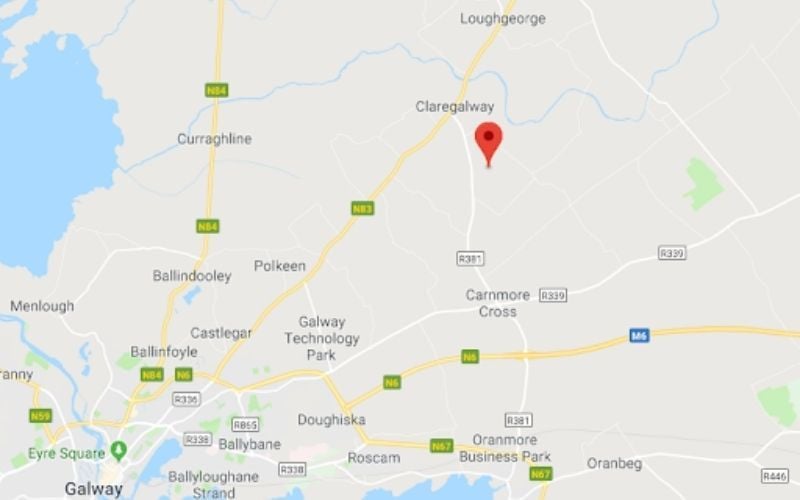 Location of Lydican, Claregalway