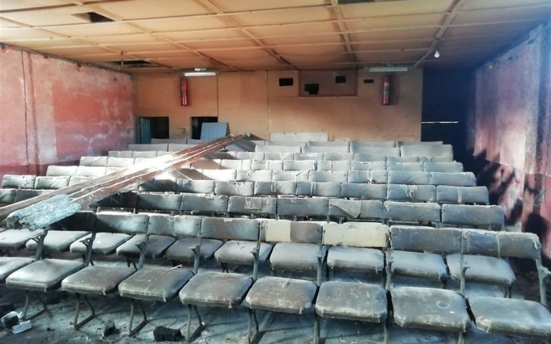 Inside the village cinema which operated in the 1950s, 1960's. Inside the village cinema which operated in the 1950s and 1960's.