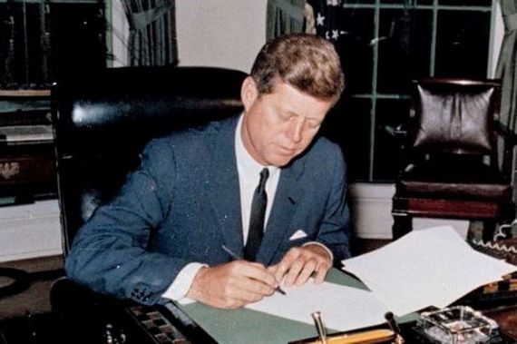 President John F. Kennedy. President John F. Kennedy.