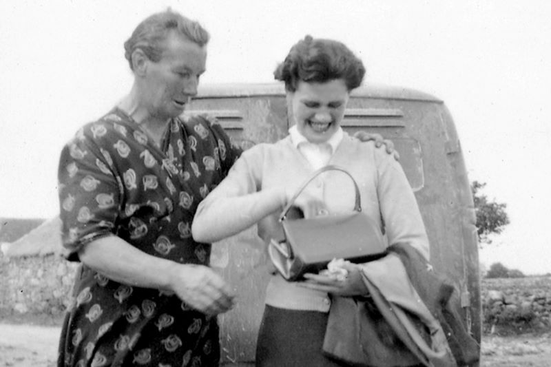Jean Farrell's grandmother Kate (left) with Jean's aunt Eileen. (Courtesy Jean Farrell)