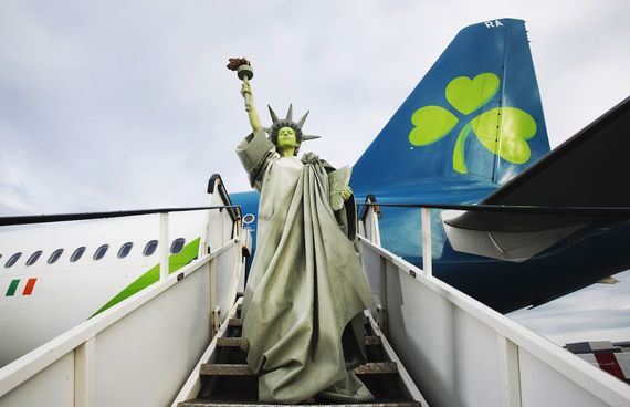 Aer Lingus rejoice as flights to the United States from Ireland are relaunched. Aer Lingus rejoice as flights to the United States from Ireland are relaunched.