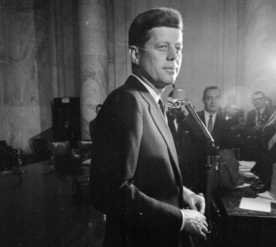 US president John F Kennedy. US president John F Kennedy.