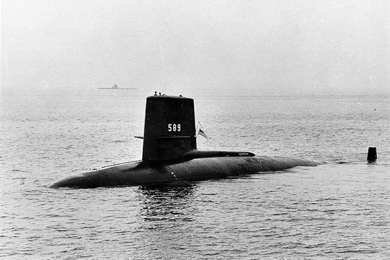USS Scorpion (SSN-589). Photographed on 22 August 1960, off New London, Connecticut. (Public Domain)