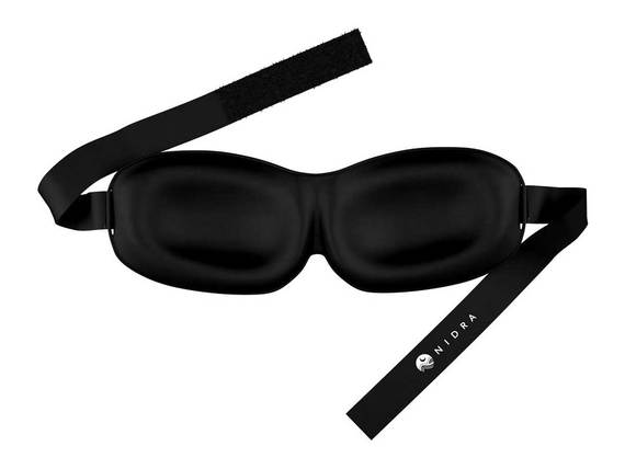 The Nidra Eye Mask will help you sleep soundly anywhere. The Nidra Eye Mask will help you sleep soundly anywhere.