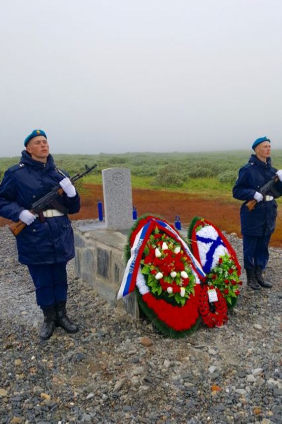 Burke's grave on the Rybachy Peninsula. Robbie Fry