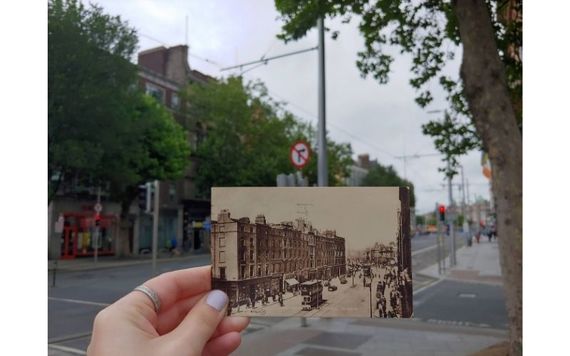 1923 West Moreland Street, Dublin, and today. Via Liz Maguire. 1923 West Moreland Street, Dublin, and today. Via Liz Maguire.