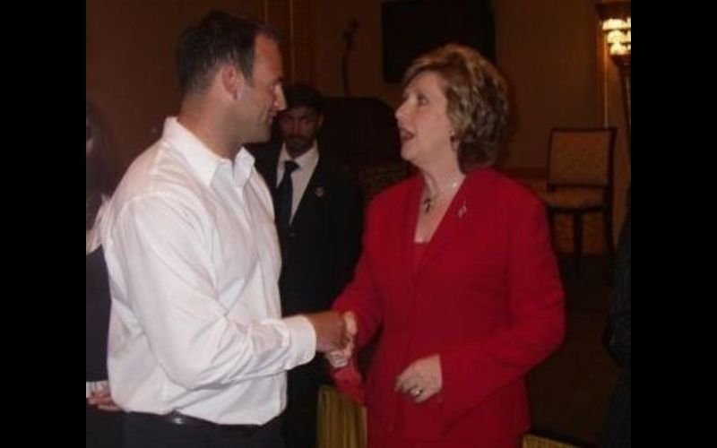 David Nihill meeting President of Ireland Mary McAleese at Enterprise Ireland.