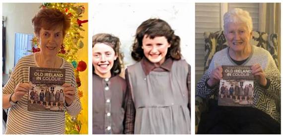 Kathleen Rye and Eileen Fergus holding their copies of Old Ireland in Colour. Kathleen Rye and Eileen Fergus holding their copies of Old Ireland in Colour.