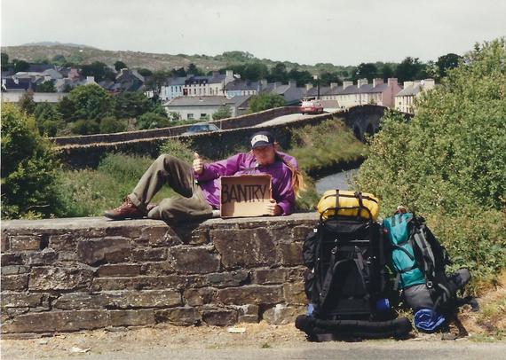 Stuart outside Skibereen, County Cork in 1991 Stuart outside Skibereen, County Cork in 1991