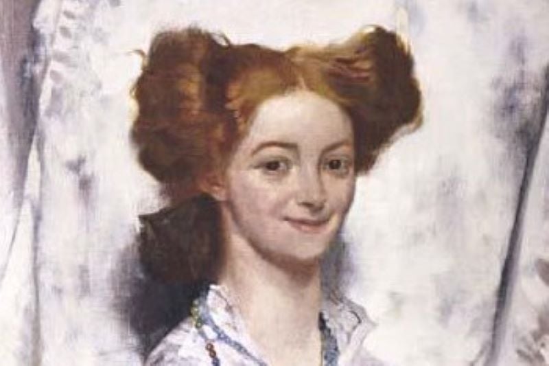 A portrait of Grace Gifford circa 1907 by William Orpen.