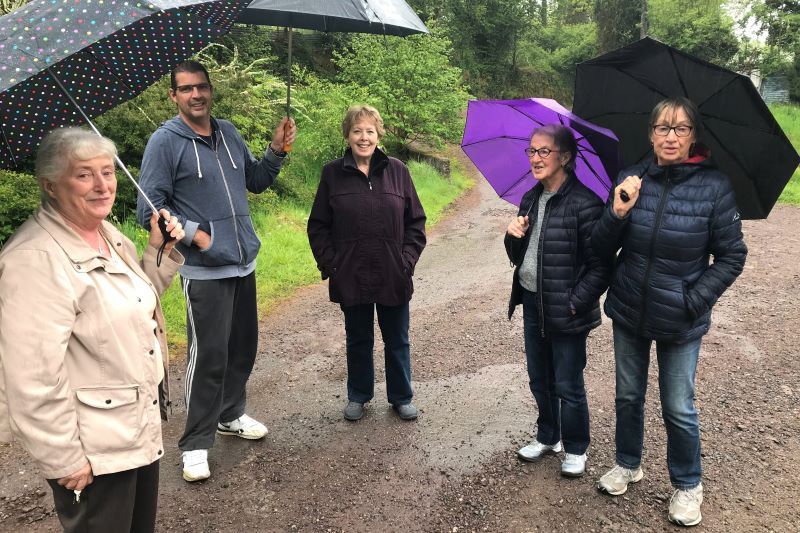 Kate with long lost cousins in Glenanore, Co. Waterford where her Hearney ancestors lived before emigrating to Albany, NY.