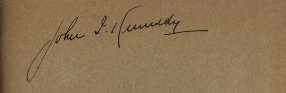 John F. Kennedy's signature. John F. Kennedy's signature.