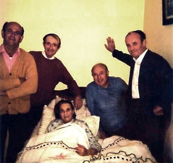 Margaret Boyle in her final days in 1982, with sons Jimmy, Sean, Pat Margaret Boyle in her final days in 1982, with sons Jimmy, Sean, Pat