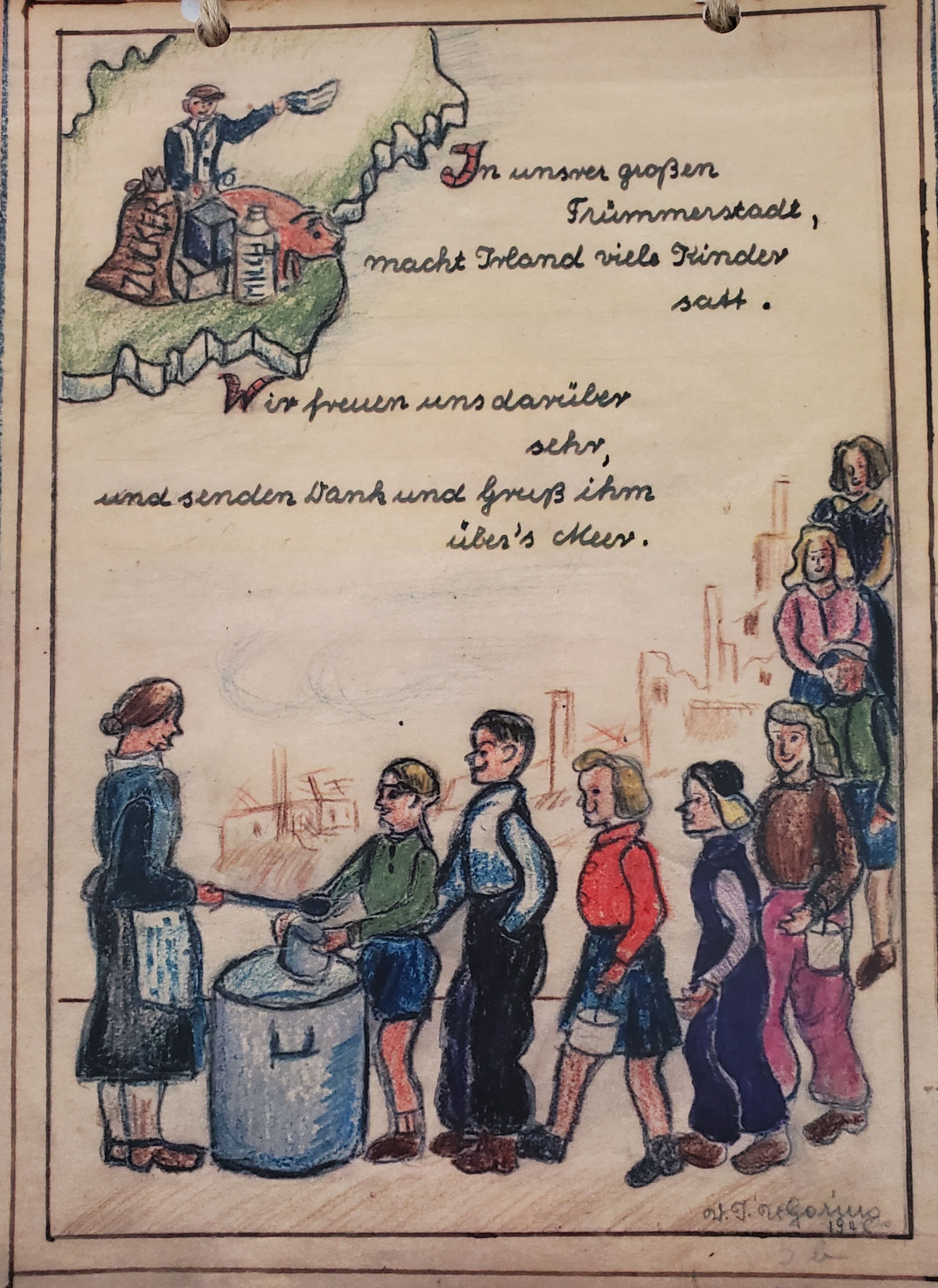 Reproduction of a Dankebuch page. Tony O'Herlihy.