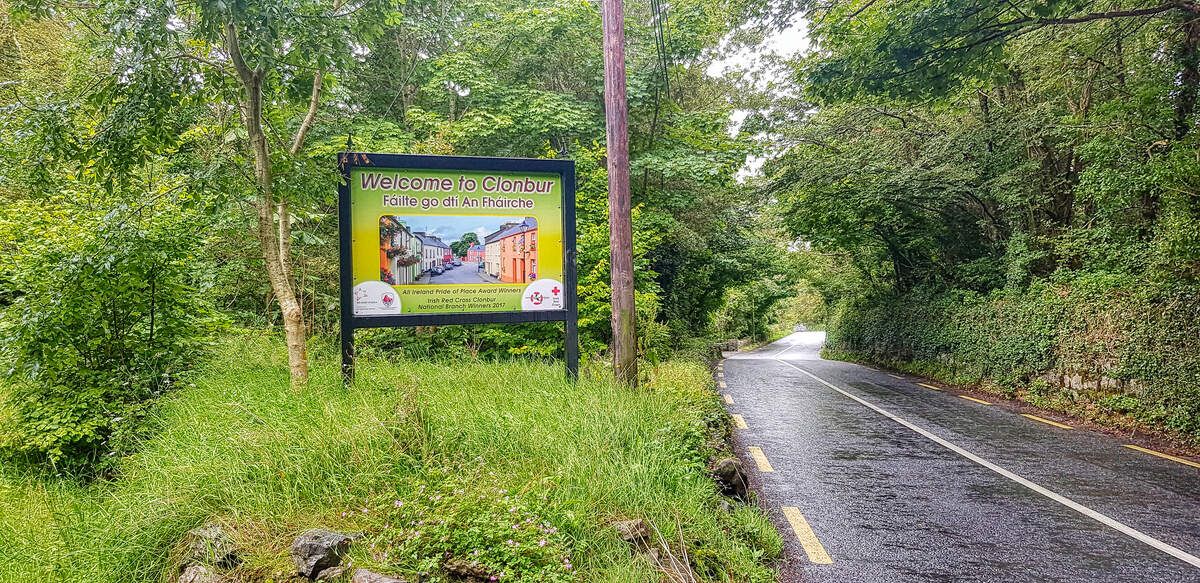 Entering Clonbur. Entering Clonbur.