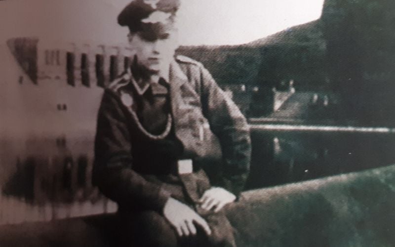Radio operator Rudi Hengst. Arthur Voigt Jr.