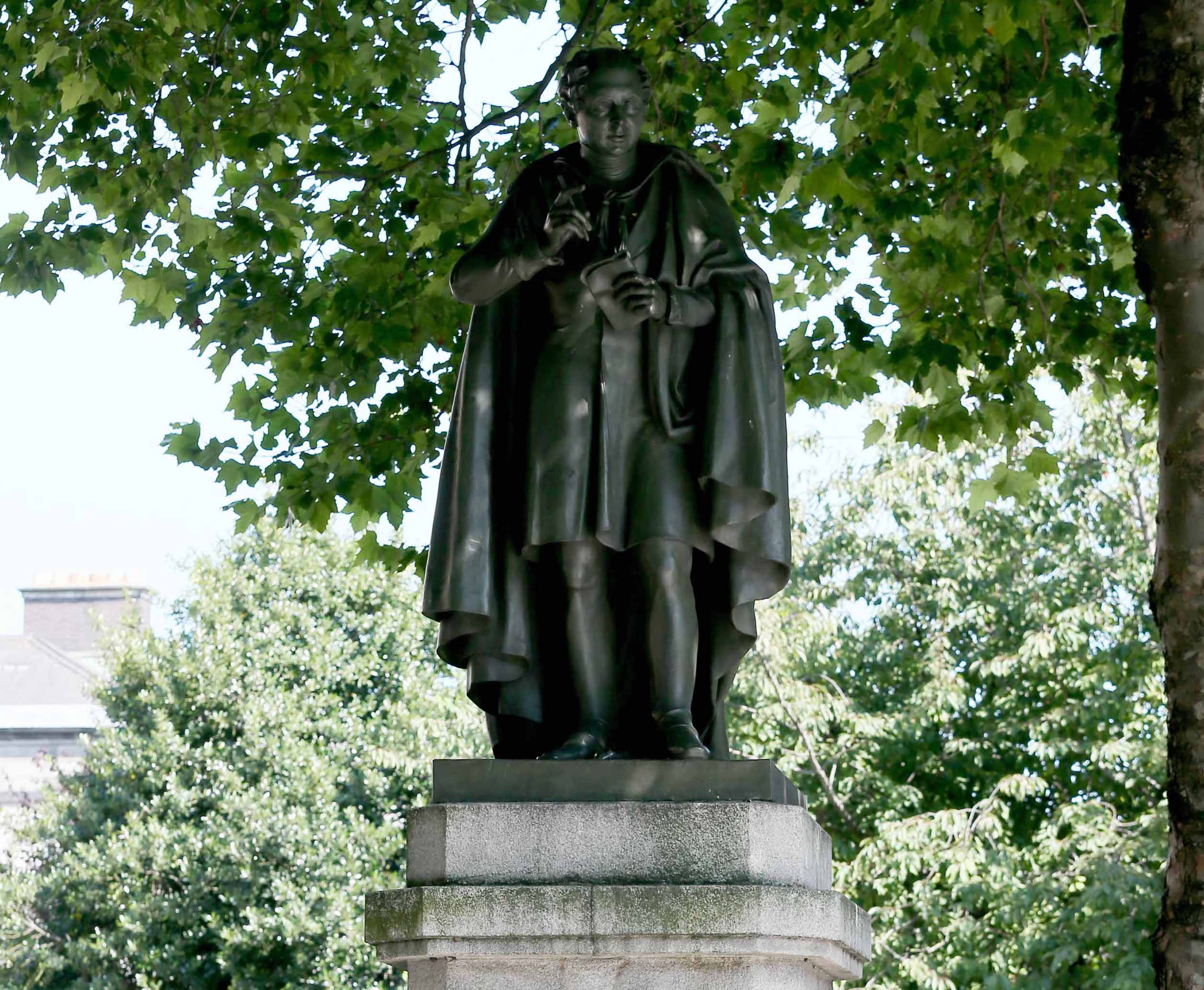 A statue of Thomas Moore, on Dublin's College Green. A statue of Thomas Moore, on Dublin's College Green.