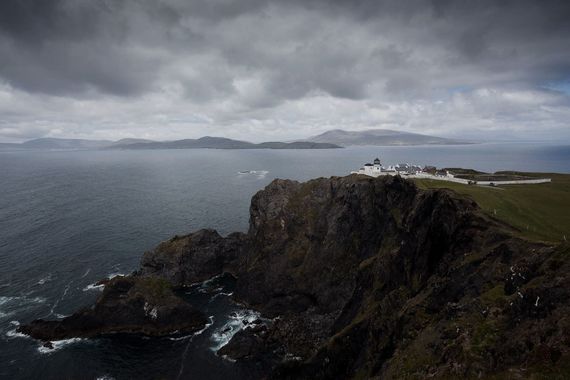 Clare Island Lighthouse and cliffs. Clare Island Whiskey