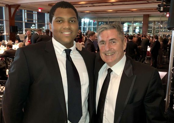 Thomas Downs and his father Ronan at a Self Help Africa event, pre-pandemic. Thomas Downs and his father Ronan at a Self Help Africa event, pre-pandemic.