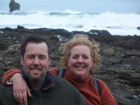 Colleen and Chris at the Giant's Causeway in Northern Ireland
