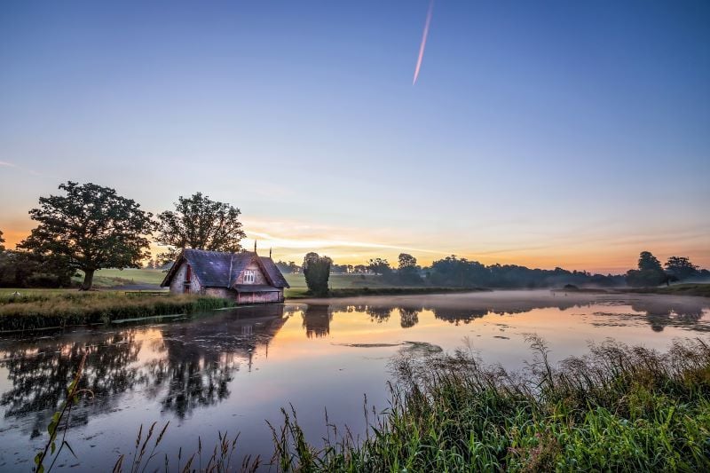 Boat House on River Rye, Co Kildare, Ireland. (Getty Images)