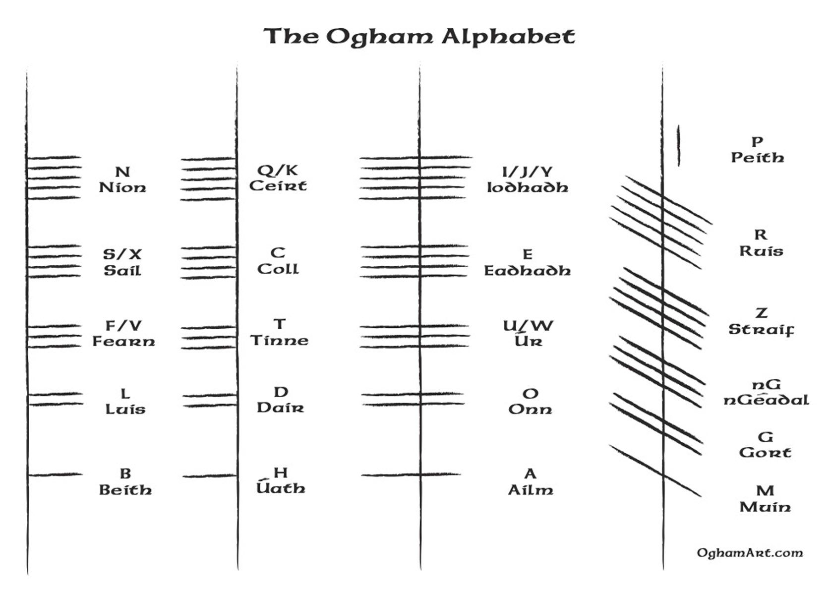 ogham fews found on tree branches ogham fews found on tree branches