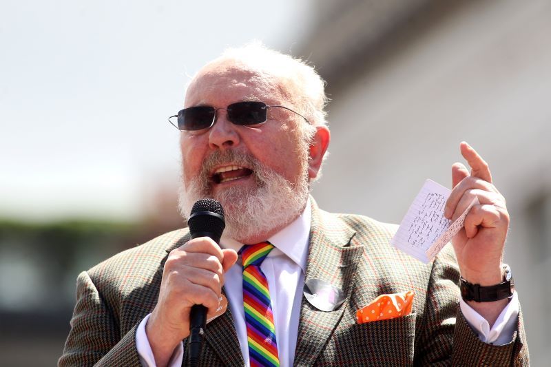 Independent Senator David Norris at a gay pride event in Ireland in 2017. (RollingNews.ie)