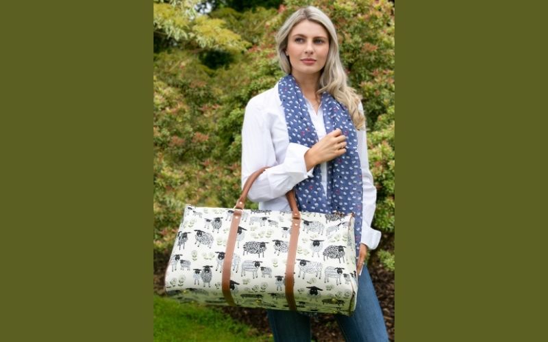 Erin Knitwear also has an extensive range of Tapestry products, ranging from purses to big holdall bags in a variety of colorful and unique patterns