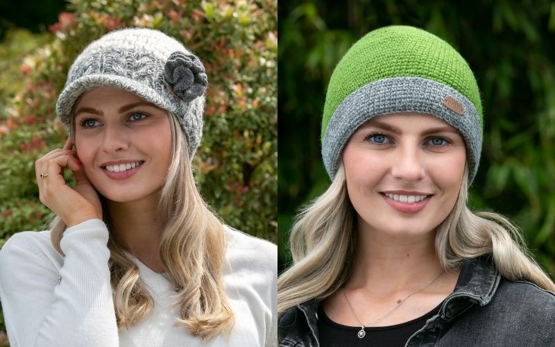 All Erin Knitwear clothing products are hand-knit using 100% wool and are fleece-lined for warmth and comfort. 