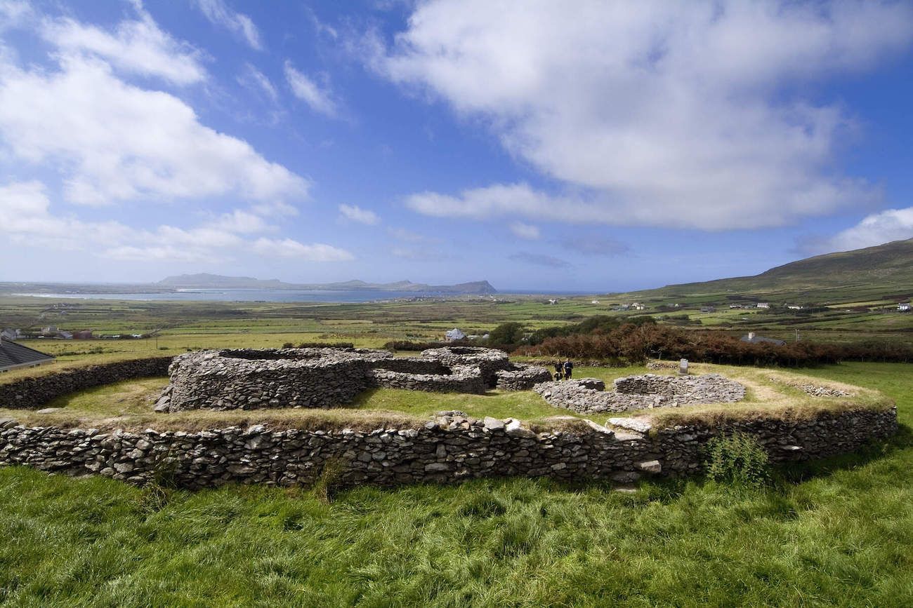 A ring fort near Dingle in County Kerry. A ring fort near Dingle in County Kerry.