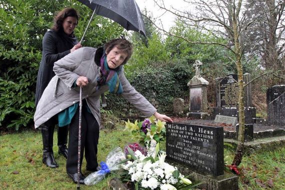 January 2014: Philomena Lee at her son Anthony Lee's (Michael Hess) grave Sean Ross Abbey, Roscrea, Co Tipperary. (RollingNews.ie) January 2014: Philomena Lee at her son Anthony Lee's (Michael Hess) grave Sean Ross Abbey, Roscrea, Co Tipperary. (RollingNews.ie)
