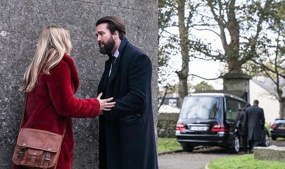 Emmet J. Scanlan and Emily Reid are secret lovers in The Deceived Emmet J. Scanlan and Emily Reid are secret lovers in The Deceived