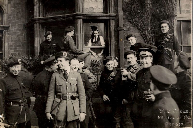 April 11, 1921: Black and Tans and Auxiliaries in Dublin. (National Library of Ireland on The Commons)