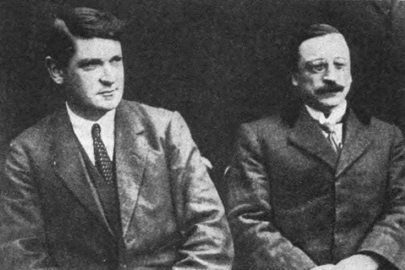 Michael Collins and Arthur Griffith. (Public Domain)