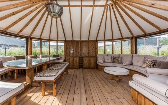 Inside the heated gazebos located in the large courtyard to the rear of the property Inside the heated gazebos located in the large courtyard to the rear of the property