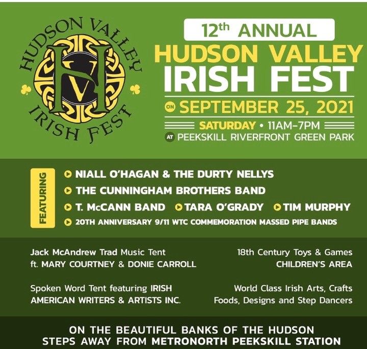 The 12th Annual Hudson Valley Irish Fest returns to Peekskill’s Riverfront Green Park