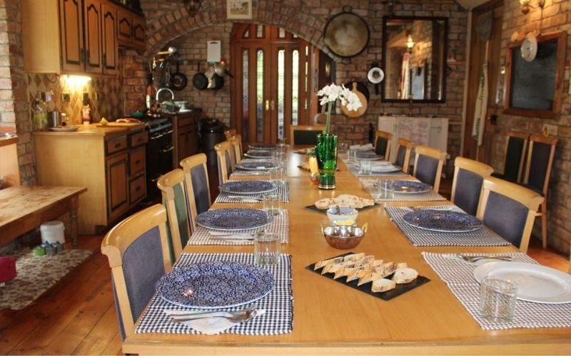 The vast open-plan dining area in Moress Farm The vast open-plan dining area in Moress Farm