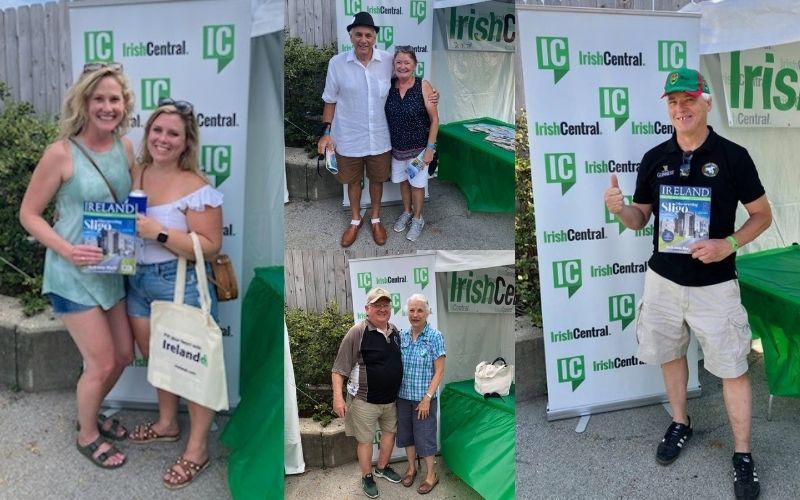 Friends old and new at the IrishCentral tent at the 2021 Milwaukee Irish Fest.