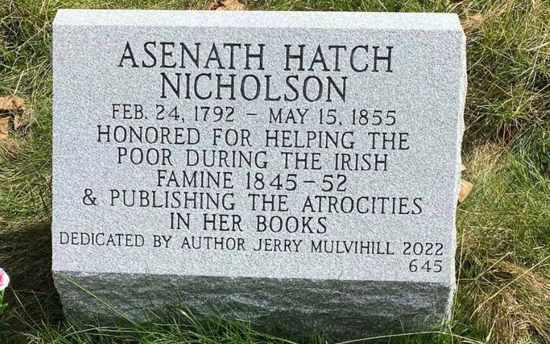 Asenath Nicholson's grave in New York. Photo Credit: Jerry Mulvihill.