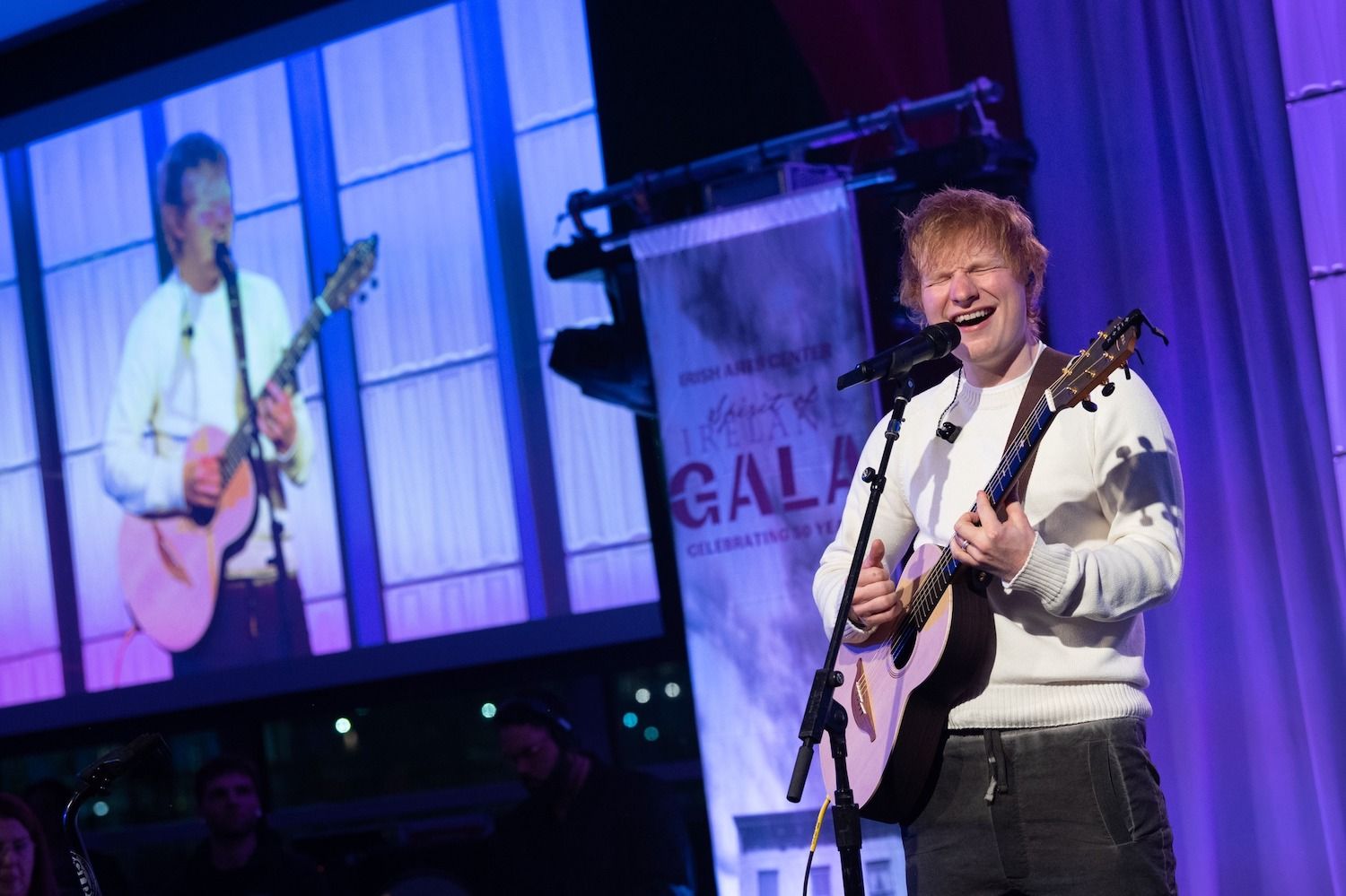 ed-sheeran-performs-at-irish-arts-center-gala-in-nyc