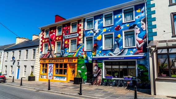 The colorful Matchmaker Bar in Lisdoonvarna, County Clare. The colorful Matchmaker Bar in Lisdoonvarna, County Clare.