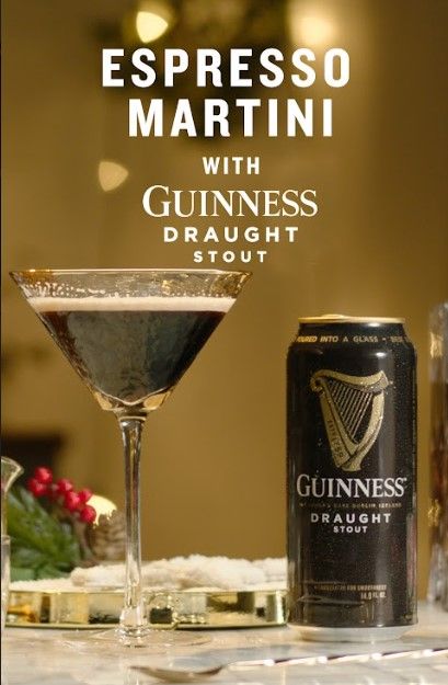 Espresso Martini with Guinness Stout 