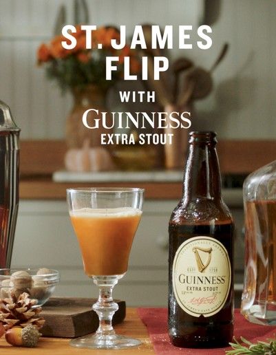 St. James Flip koktel s Guinness Extra Stoutom 