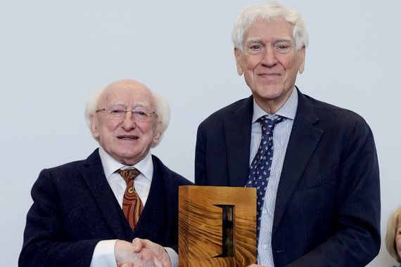 December 8, 2022: Joseph M. Hassett with President Higgins at the Distinguished Service Awards Ceremony 2022. (Maxwells Photography / Áras an Uachtaráin) December 8, 2022: Joseph M. Hassett with President Higgins at the Distinguished Service Awards Ceremony 2022. (Maxwells Photography / Áras an Uachtaráin)